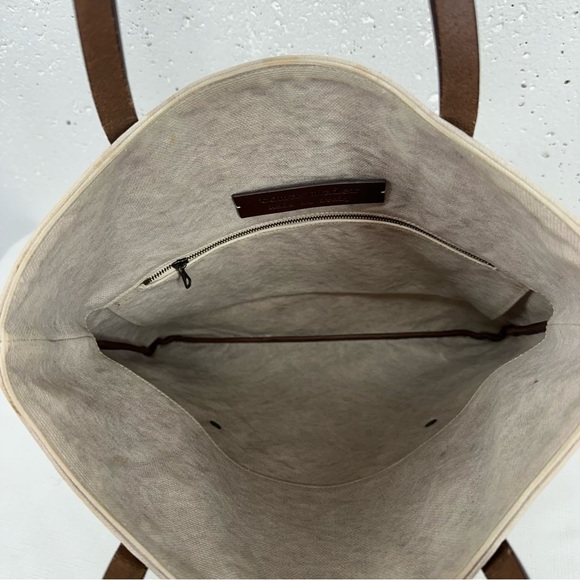 Tomas Maier Beige Canvas And Studded Leather Tote Bag - Picture 9 of 16